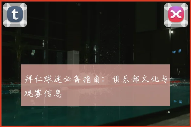 拜仁球迷必备指南：俱乐部文化与观赛信息